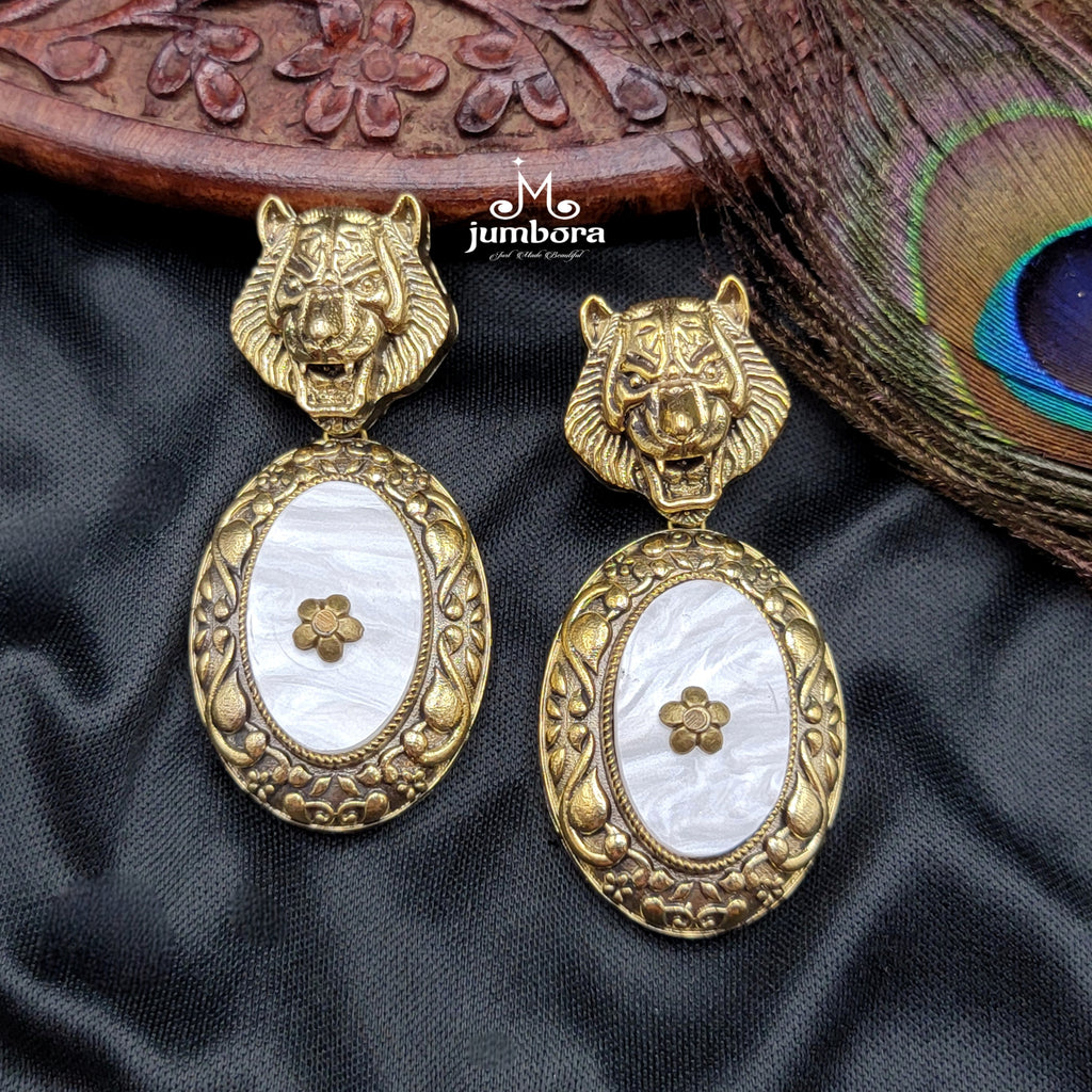 Sabyasachi Inspired MOP AD Zircon Victorian Earring