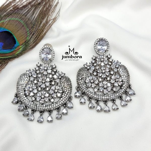 Statement Victorian Whilte Zircon CZ ( AD) Chaandbali Earring