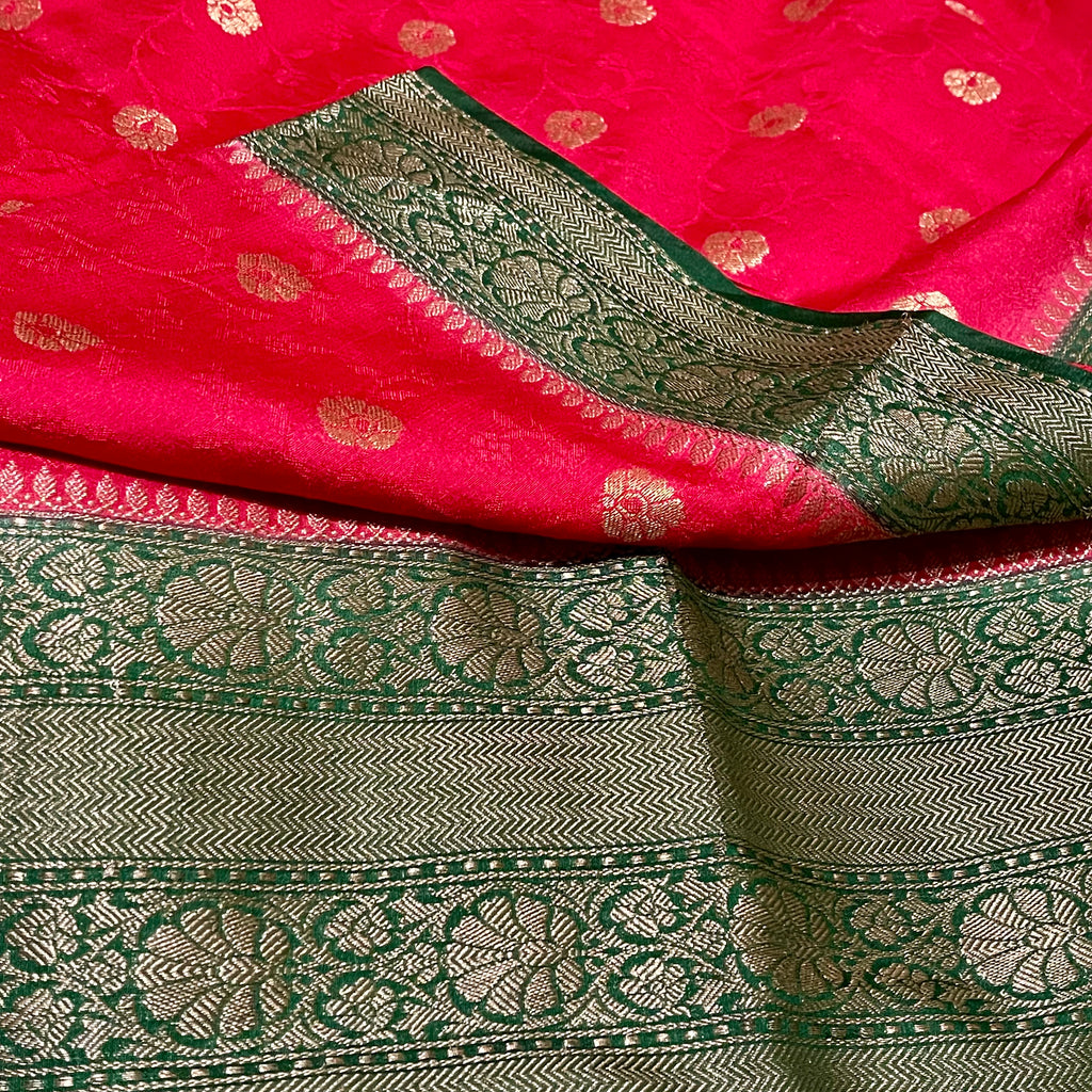 Shop for spanish green banarasi saree online with KARAGIRI | ON SALE –  Karagiri