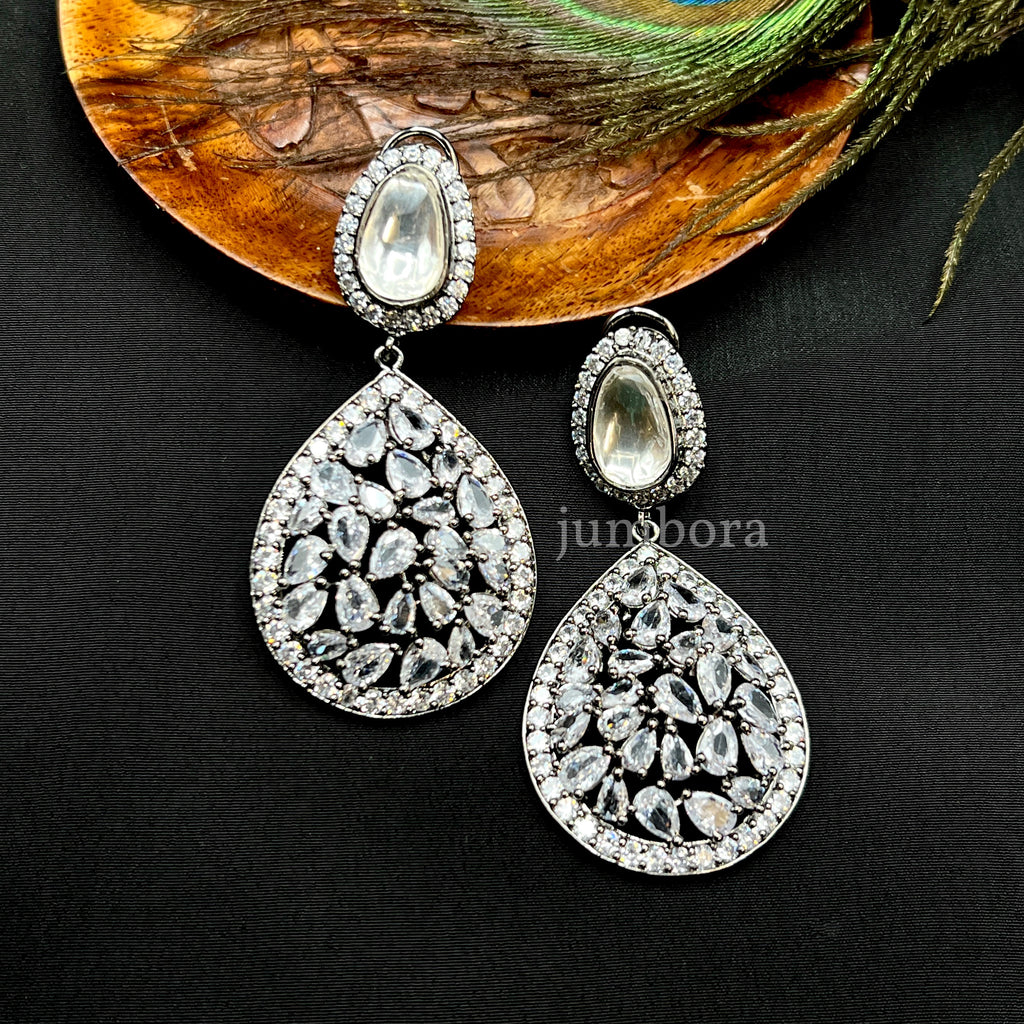 Victorian Statement AD Zircon & Kundan Earring